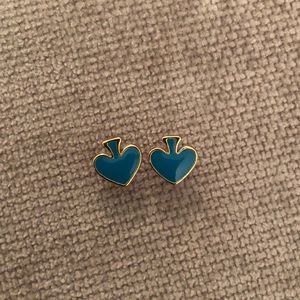 Kate Spade Teal and Gold Earrings
